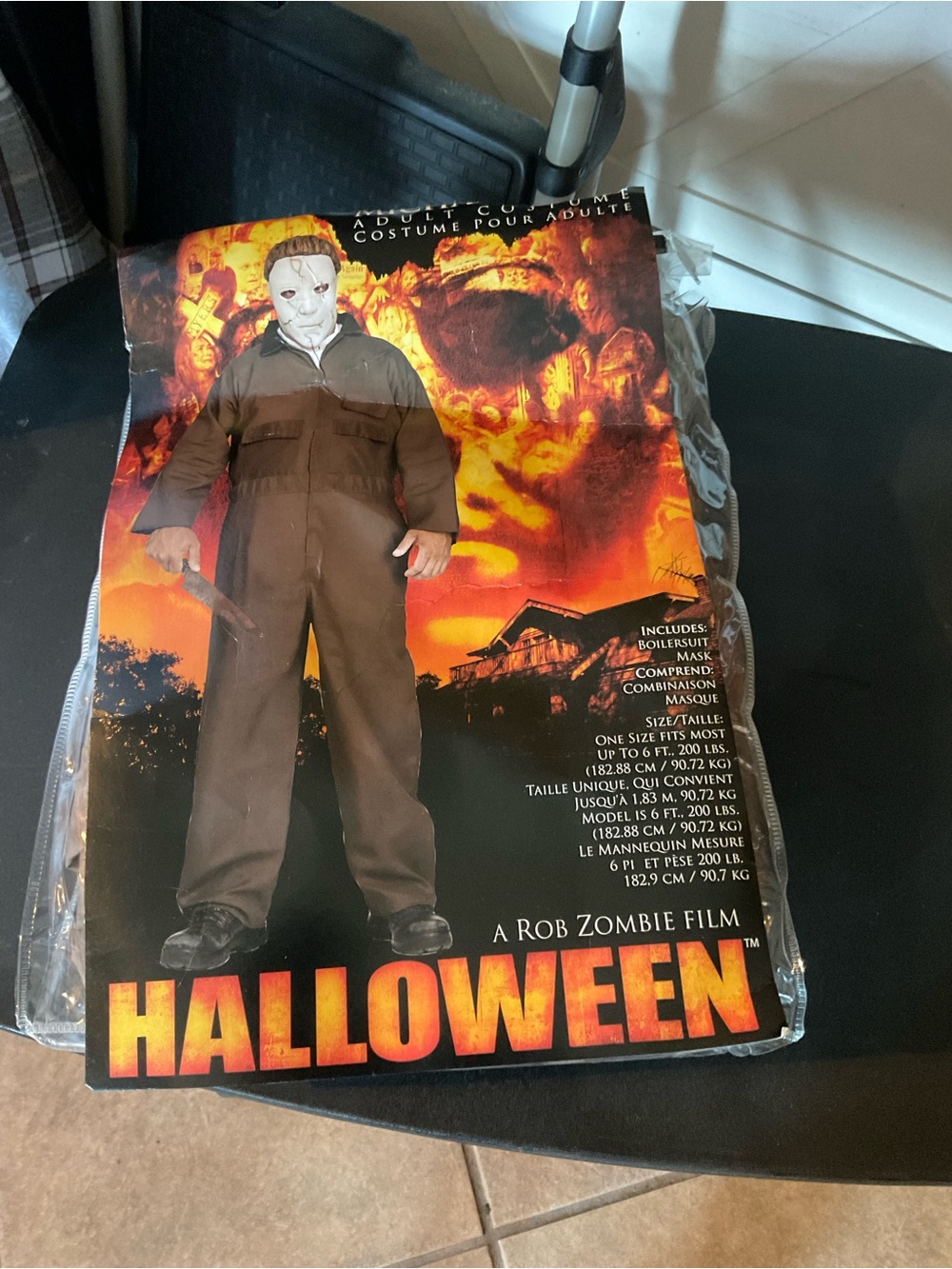 Halloween Michael Myers Costume - Brown Coverall with Mask